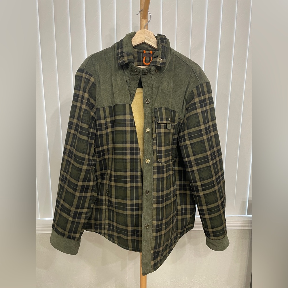 Mr Stream Casual Vintage Long Sleeves Plaid Flannel Button Down Shirt Jacket